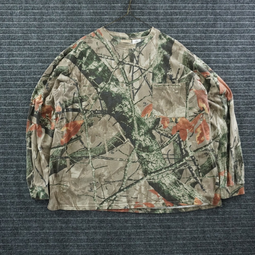 Outfitters Ridge Long Sleeve T-Shirt Mens 2XL Camo Fusion 3-D Pocket